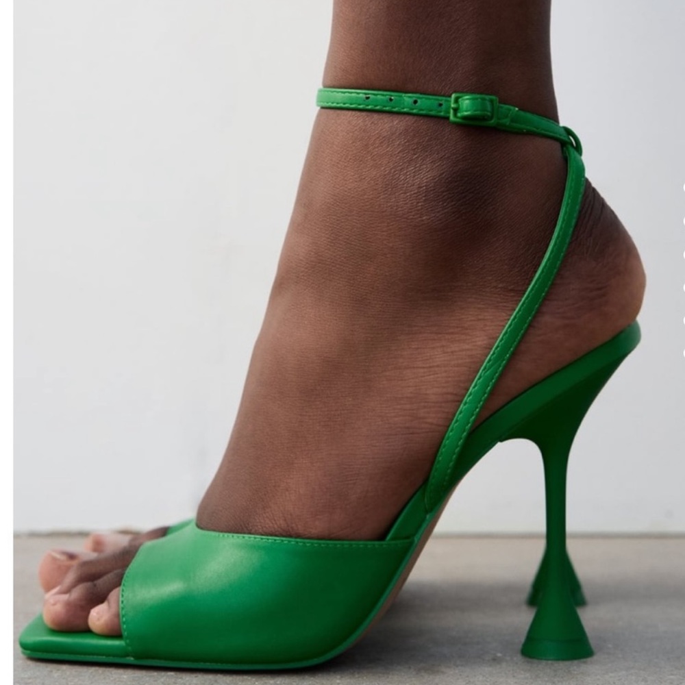 Viral Green Zara Heels